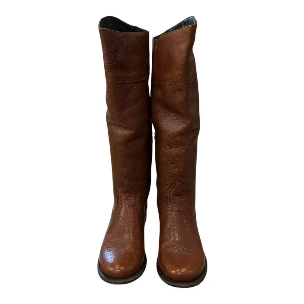Muro Women’s Tan Leather Riding Boots 9.5